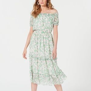 Avec Les Filles Off-The-Shoulder floral Midi Dress 10